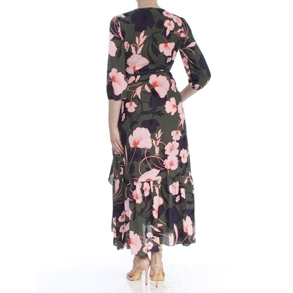 Bar III Green Floral Wrap Style Women’s Maxi Dress✨ - Picture 2 of 9